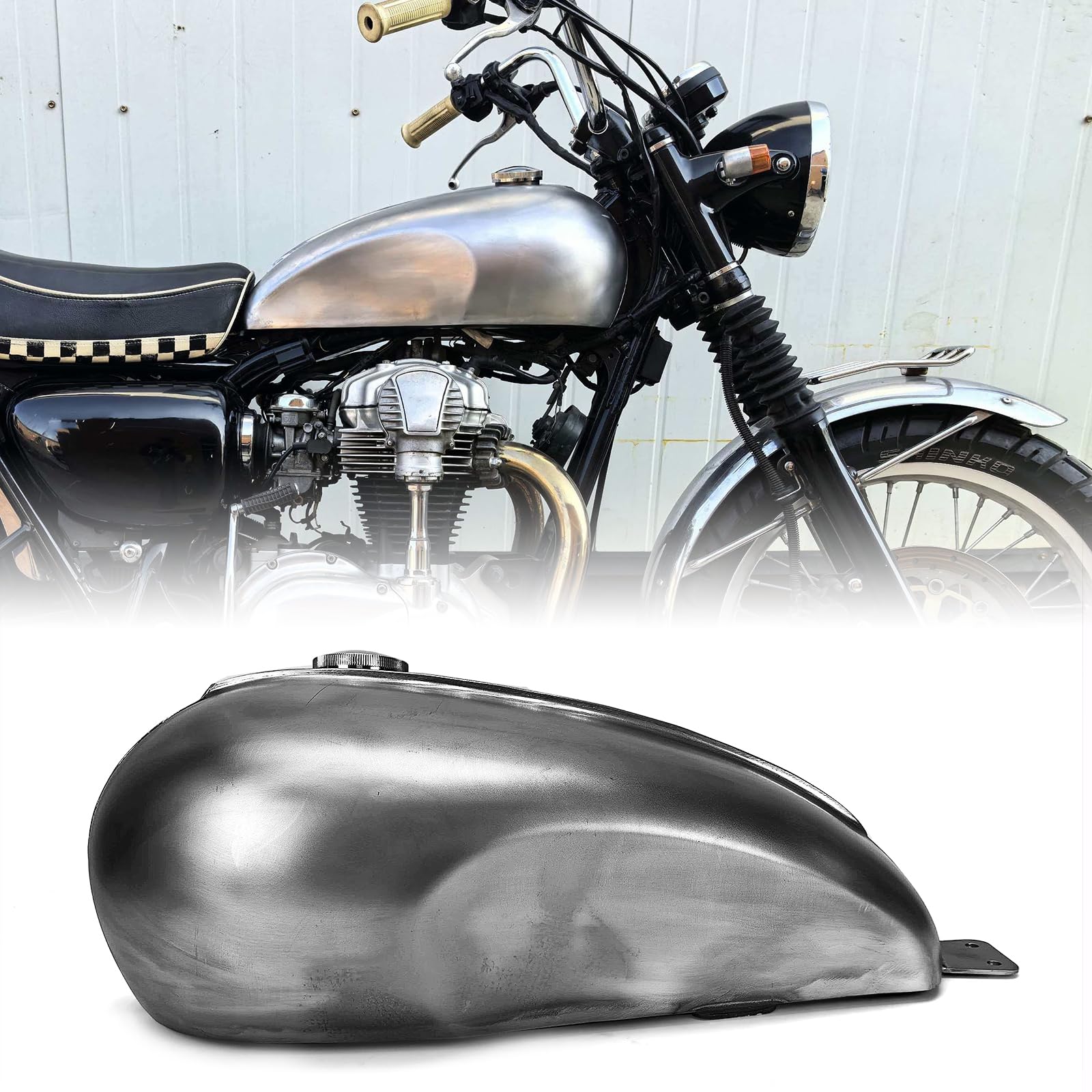 Kawasaki W650純正タンク Amazon | カワサキ W650 1999-2008用オートバイガソリンガス燃料タンク